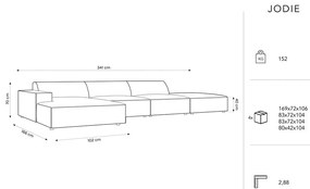 Бежов ъглов диван (ляв ъгъл) Jodie - Micadoni Home