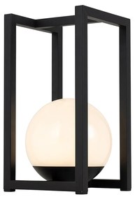 Външна настолна лампа черна с LED с докосване за презареждане - Nowi