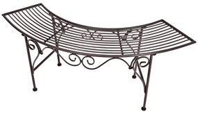 Черно-тъмнокафява метална градинска пейка Fuego – Garden Pleasure