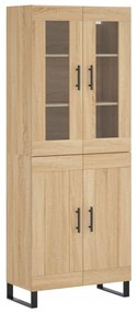 3198364 vidaXL Висок шкаф, дъб сонома, 69,5x34x180 см, инженерно дърво