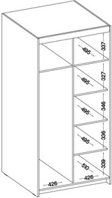 Гардероб Ester 2D1L двукрилен-Сонома