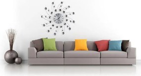 Разопакован: Стенен часовник Esperanza Geneva EHC004, 50 см, Кристални елементи, Сребрист