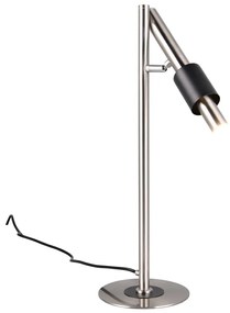 LED настолна лампа в черен и сребрист цвят (височина 50 cm) Ikaris – Trio Select