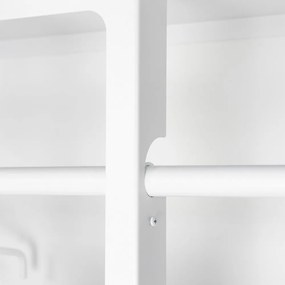 Бяла стоманена стенна закачалка с рафт 100 cm Luno Large – Spinder Design