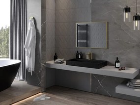 Mexen Loft правоъгълно огледало за баня 80 x 60 см, златна рамка - 9852-080-060-000-50