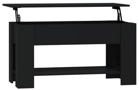 809702 vidaXL Маса за кафе, черна, 101x49x52 см, инженерно дърво