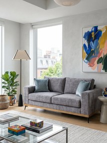 Триместен диван Dysine-Сиво