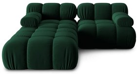 Зелен ъглов диван от кадифе Bellis - Micadoni Home