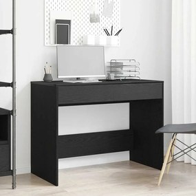 862080 vidaXL Бюро, черно и дъб, 101x50x76,5 см, инженерно дърво