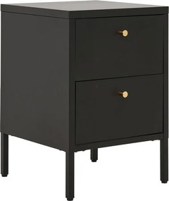 Черно метално нощно шкафче Dalby – House Nordic