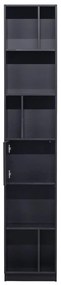 Черна модулна библиотека от масивен бор 120x210 cm Finca – WOOOD