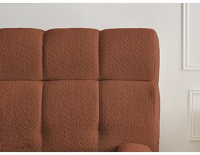 Оранжево двойно тапицирано легло с място за съхранение с включена подматрачна рамка 180x200 cm Mont Blanc – Bobochic Paris