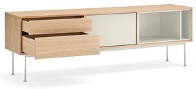 Кремавобял ТВ скрин с дъбов фурнир Yoko - Teulat