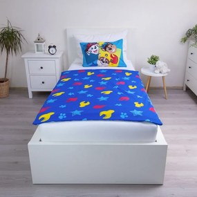 Синьо памучно детско спално бельо за детско креватче 100x135 cm Paw Patrol "Pawsome days ahead" – Jerry Fabrics