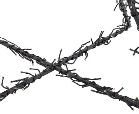 Коледна елха черна вкл. LED IP44 - Brilli