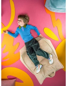 Светлокафяв детски пуф от рипсено кадифе Chair – Wigiwama