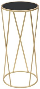 Сгъваема маса в черно и златно, височина 75 cm Glam Simple - Mauro Ferretti