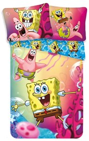 Памучно детско спално бельо за единично легло 140x200 cm Sponge Bob - Jerry Fabrics