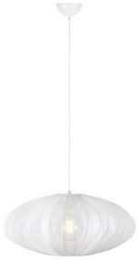 Бяло висящо осветително тяло с текстилен абажур ø 60 cm Florence – Markslöjd