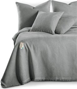 Сиво покривало за легло от шенил 220x240 cm Talo – Filumi
