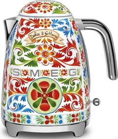 Електрическа кана SMEG Dolce & Gabbana KLF03DGEU, 2400 W, 1.7 л, 360° основа, Гланцово покритие, Многоцветен