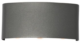 Външна стенна лампа тъмно сива с LED 6-светлина IP54 - Silly