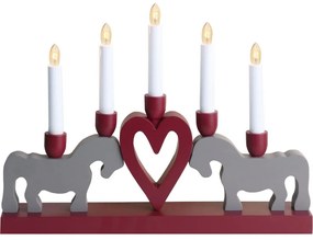 Червена коледна светлинна украса Leksand – Star Trading