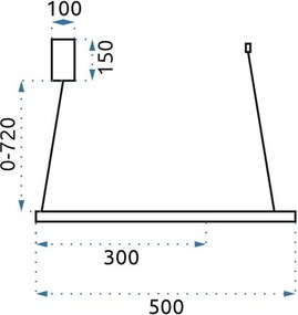 Висящ пендел Black Ring led + дистанционно управление APP692-30-50