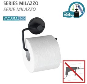 Черен държач за тоалетна хартия Vacuum-Loc® Milazzo - Wenko