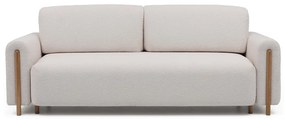 Бежов кремав разтегателен диван с място за съхранение от букле 244 cm Arcadova – ELTAP