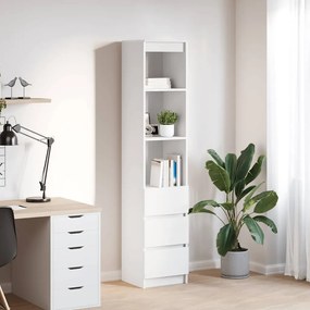 861661 vidaXL Висока дъска бяла 37,5x35x180 см инженерно дърво