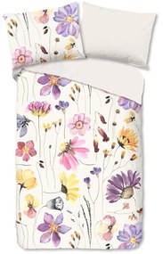 Бяло памучно спално бельо за единично легло 140x200 cm - Good Morning