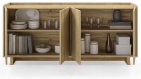 Скрин от дъбов декор в естествен цвят 180x80x40 cm Daira – Marckeric