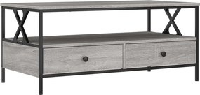 835302 vidaXL Кафе маса, сив сонома, 100x51x45 см, инженерно дърво