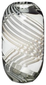 Ваза от сиво стъкло Lara, височина 28 cm - Hübsch