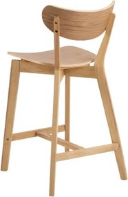 РОКСИ Естествен дъб - ДЪРВЕН ХОКЕР БАР СТОЛ 95 cm ЗА КУХНЯ ХОЛ РЕСТОРАНТ РЕТРО