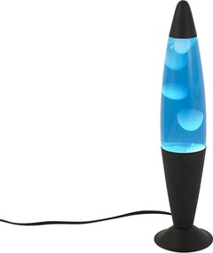 Лампа лава синя с бял восък, включително LED - Molten Lava