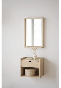 Висящо нощно шкафче с рафтове, изработено от дъбова дървесина в естествен цвят Hillmond - Rowico