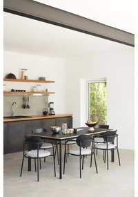 Черно-сив трапезен стол в декор от пепел Eclipse - Teulat