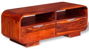 243950 vidaXL Маса за кафе, масивно акациево дърво, 90x40x35 cм