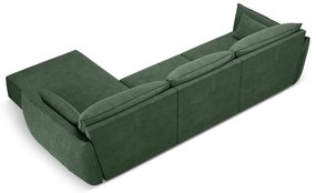 Тъмнозелен ъглов диван (десен ъгъл) Vanda - Mazzini Sofas