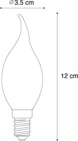 Комплект от 5 E14 димируеми LED крушки BXS35 опушени 4W 300 lm 2200K