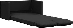 353966 vidaXL Подов разтегателен диван 2-в-1 черен 112x174x55 см текстил