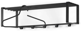 Черна метална стенна закачалка с рафт 70 cm Rex – Spinder Design