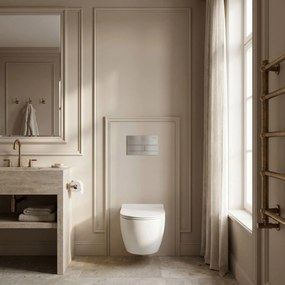 Комплект Структура за Вграждане за WC Slim 024N с Бутон T Brush Steel