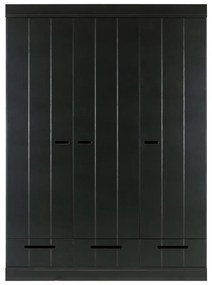 Гардероб от черен бор 140x195 cm Connect - WOOOD