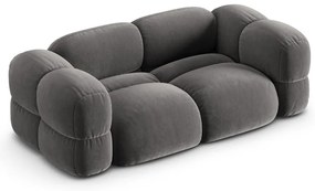 Сив кадифен диван 210 cm Loretto – Cosmopolitan Design