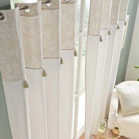 Бяло/бежово перде със смес от памук 140x240 cm Altea – douceur d'intérieur