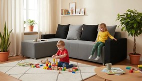 Ъгъл диван Odette-Gray - Black