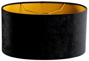 Кадифена абажура черна овална 35/23/18